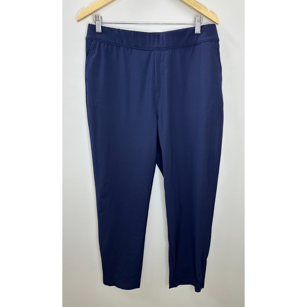 New Tommy Bahama Everyday Active XL Navy Pull-On Ankle Pants Zip Hem Stretch - Picture 2 of 11